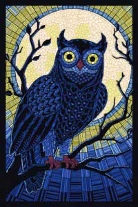 Lantern Press Image of the Day: Owl – Paper Mosaic 1 Owl_Paper_Mosaic