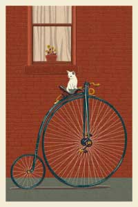 Lantern Press Image of the Day: Kitten On Bicycle 1 kitten_on_bicycle