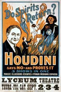 Lantern Press Image of the Day: Do Spirits Return? Houdini Says NO – Proves It Show Poster 1 Houdini_Poster