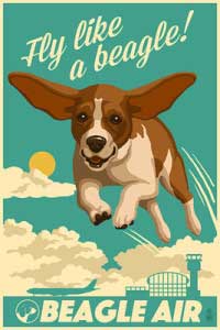 Lantern Press Image of the Day: Beagle – Retro Aviation Ad 1 beagle_air