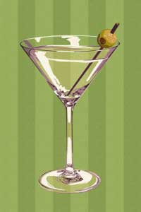 Lantern Press Image of the Day: Martini Glass – Letterpress 1 Martini_Glass