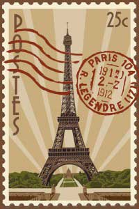 Lantern Press Image of the Day: Eiffel Tower – Letterpress 1 Eiffel_Tower_stamp