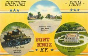 Lantern Press Image of the Day: Fort Knox, Kentucky – Greetings From with Scenic Sites 1 Lantern_Press_-_Fort_Knox_Kentucky