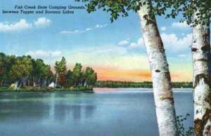 Lantern Press Image of the Day: Adirondack Mts, New York – View of Fish Creek State Camping Grounds 1 Lantern_Press_-_Adirondack_Mts_New-York_Fish_Creek_State_Camping_Grounds